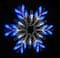 15&#x22; LED Pure White &#x26; Blue Snowflake Christmas Window Silhouette D&#xE9;cor